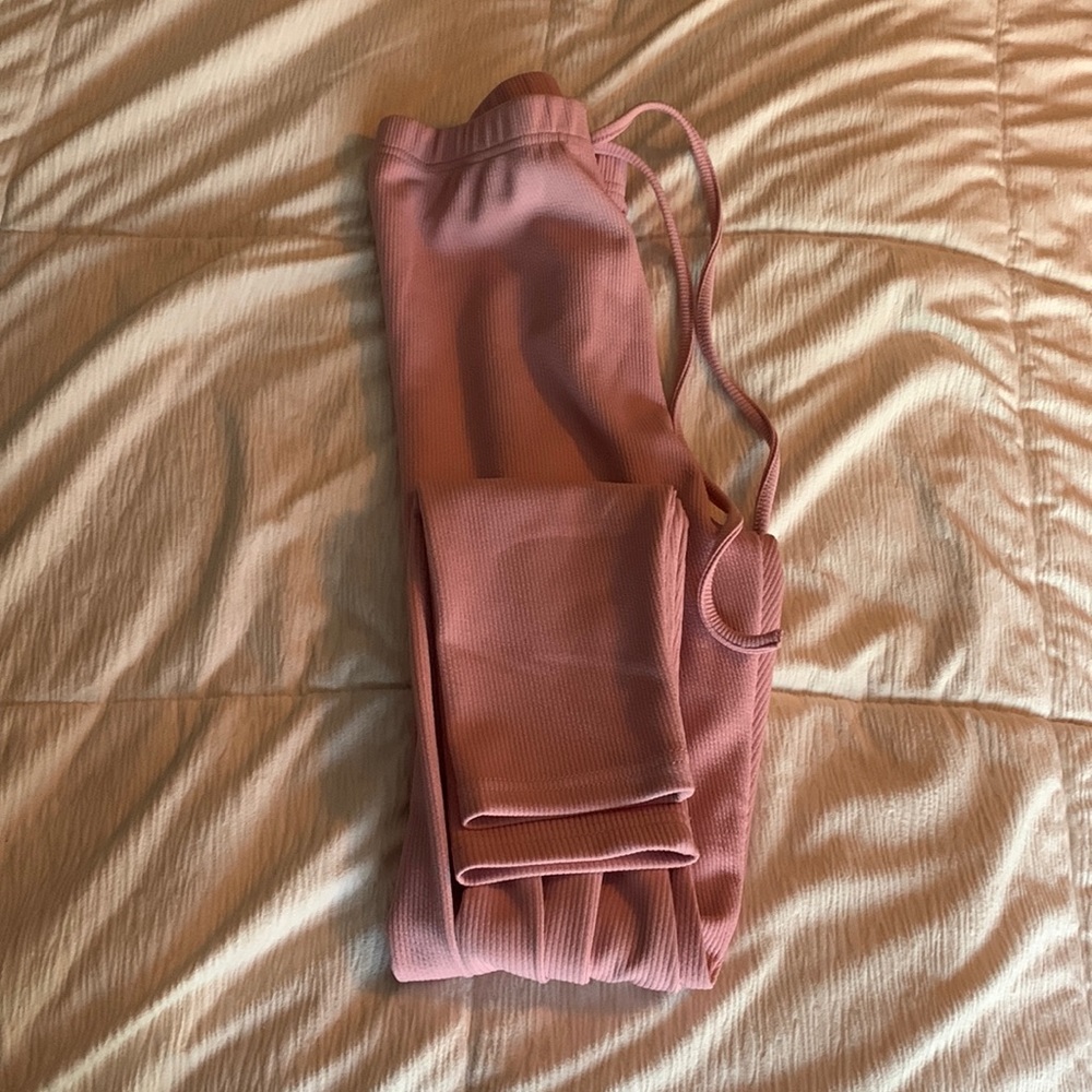 SHEIN Ribbed Pink Joggers